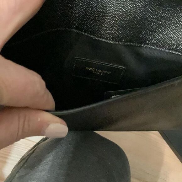 YSL Yves Saint Laurent leather envelope clutch - Picture 2 of 6